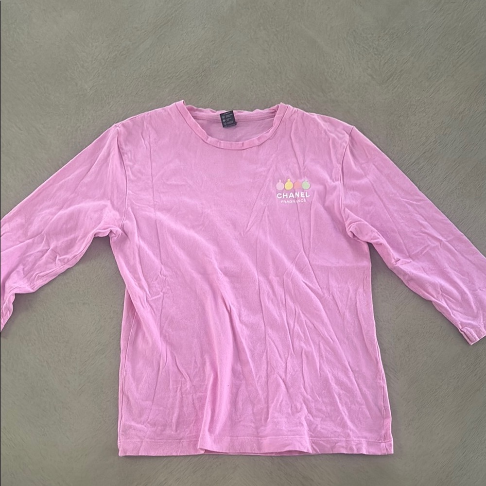 Chanel Chance employee pink tee 3/4 sleeve